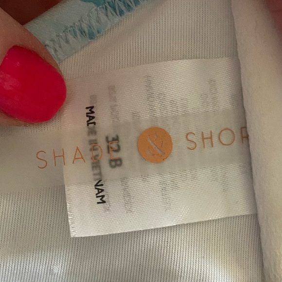 Shade & Shore Women’s Bikini Top Light Lift Tie Back Purple & Blue 32B - Picture 3 of 8